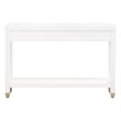 Maklaine Modern Transitional Wood Console Table in Matte White