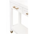 Maklaine Modern Transitional Wood Console Table in Matte White
