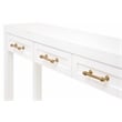 Maklaine Modern Transitional Wood Console Table in Matte White