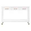 Maklaine Modern Transitional Wood Console Table in Matte White