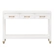 Maklaine Modern Transitional Wood Console Table in Matte White