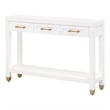Maklaine Modern Transitional Wood Console Table in Matte White