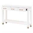 Maklaine Modern Transitional Wood Console Table in Matte White