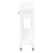 Maklaine Modern Transitional Wood Console Table in Matte White