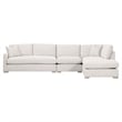 Maklaine Contemporary Transitional Fabric Left Arm Sofa in Stone