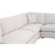 Maklaine Contemporary Transitional Fabric Left Arm Sofa in Stone