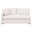 Maklaine Contemporary Transitional Fabric Left Arm Sofa in Stone