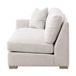 Maklaine Contemporary Transitional Fabric Left Arm Sofa in Stone