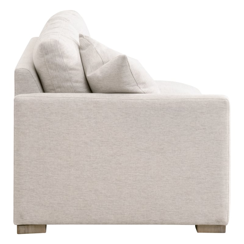 Maklaine Contemporary Transitional Fabric Left Arm Sofa in Stone