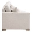 Maklaine Contemporary Transitional Fabric Left Arm Sofa in Stone