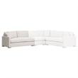 Maklaine Contemporary Transitional Fabric Left Arm Sofa in Stone
