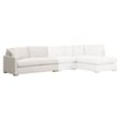 Maklaine Contemporary Transitional Fabric Left Arm Sofa in Stone