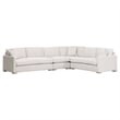 Maklaine Contemporary Transitional Fabric Left Arm Sofa in Stone
