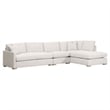 Maklaine Contemporary Transitional Fabric Left Arm Sofa in Stone