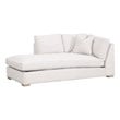 Maklaine Modern Transitional Fabric Left-Facing Chaise in Stone