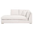 Maklaine Modern Transitional Fabric Left-Facing Chaise in Stone