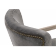 Maklaine Modern Transitional Velvet Club Chair in Dove/Gray Finish