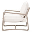Maklaine Modern Transitional Fabric Club Chair in White/Gray