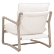 Maklaine Modern Transitional Fabric Club Chair in White/Gray