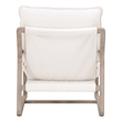 Maklaine Modern Transitional Fabric Club Chair in White/Gray
