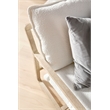 Maklaine Modern Transitional Fabric Club Chair in White/Gray