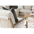 Maklaine Modern Transitional Fabric Club Chair in White/Gray
