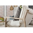 Maklaine Modern Transitional Fabric Club Chair in White/Gray
