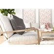 Maklaine Modern Transitional Fabric Club Chair in White/Gray