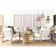 Maklaine Modern Transitional Fabric Club Chair in White/Gray