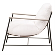 Maklaine Modern Transitional Fabric Club Chair in White Finish