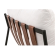 Maklaine Modern Transitional Fabric Club Chair in White Finish