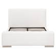 Maklaine Modern Transitional Wood Standard King Bed in White