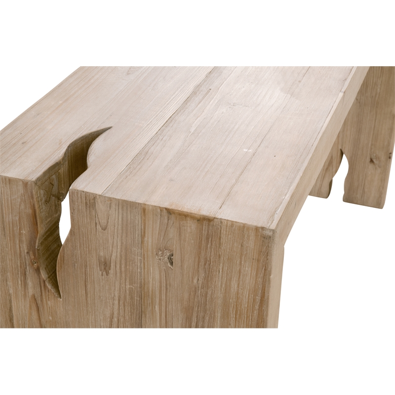 Maklaine Modern Transitional Wood Console Table in Smoke Gray