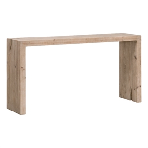 Maklaine Modern Transitional Wood Console Table in Smoke Gray