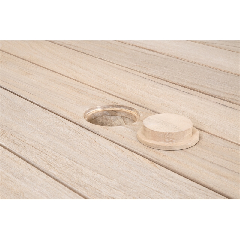 Maklaine Contemporary Transitional Wood Dining Table in Natural