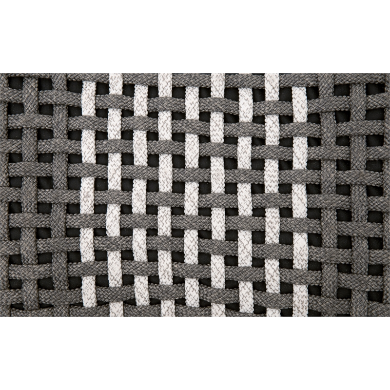 Maklaine Modern Transitional Fabric Accent Cube in Dove Gray