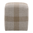 Maklaine Contemporary Transitional Fabric Accent Cube in Brown