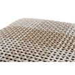 Maklaine Contemporary Transitional Fabric Accent Cube in Brown