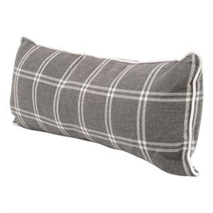 Maklaine Transitional 13x34&quot Lumbar Pillows in Gray (Set of 2)