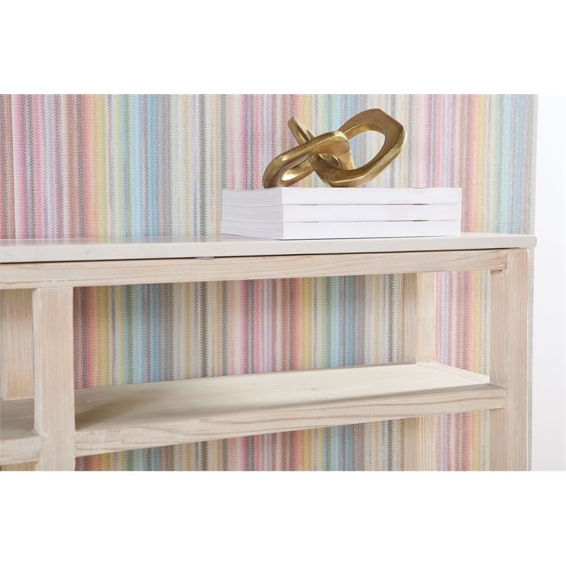 Maklaine Modern Transitional Wood Console Table in White Finish