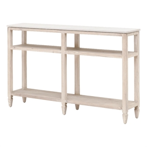 Maklaine Modern Transitional Wood Console Table in White Finish