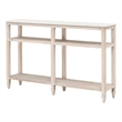 Maklaine Modern Transitional Wood Console Table in White Finish