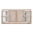 Maklaine Modern Transitional Wood Sideboard in Smoke Gray Finish