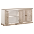 Maklaine Modern Transitional Wood Sideboard in Smoke Gray Finish