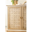 Maklaine Modern Transitional Wood Sideboard in Smoke Gray Finish