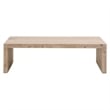 Maklaine Modern Transitional Wood Coffee Table in Smoke Gray