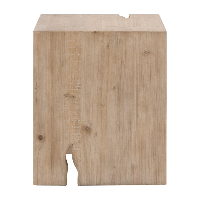 Maklaine Modern Transitional Wood End Table in Smoke Gray Finish