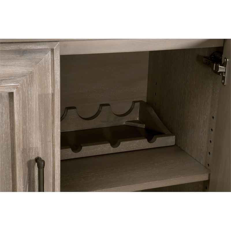 Maklaine Modern Transitional Wood Media Sideboard in Natural