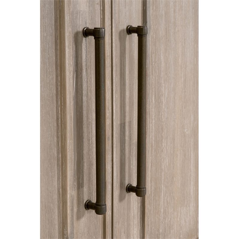 Maklaine Modern Transitional Wood Media Sideboard in Natural