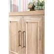 Maklaine Modern Transitional Wood Media Sideboard in Natural